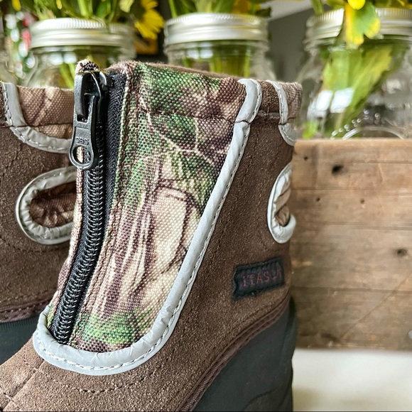 Mossy Oak•NWOT•7•Break-Up Camo + Suede Snow Boots•Waterproof•Front Zip•By Itasca - Picture 4 of 14